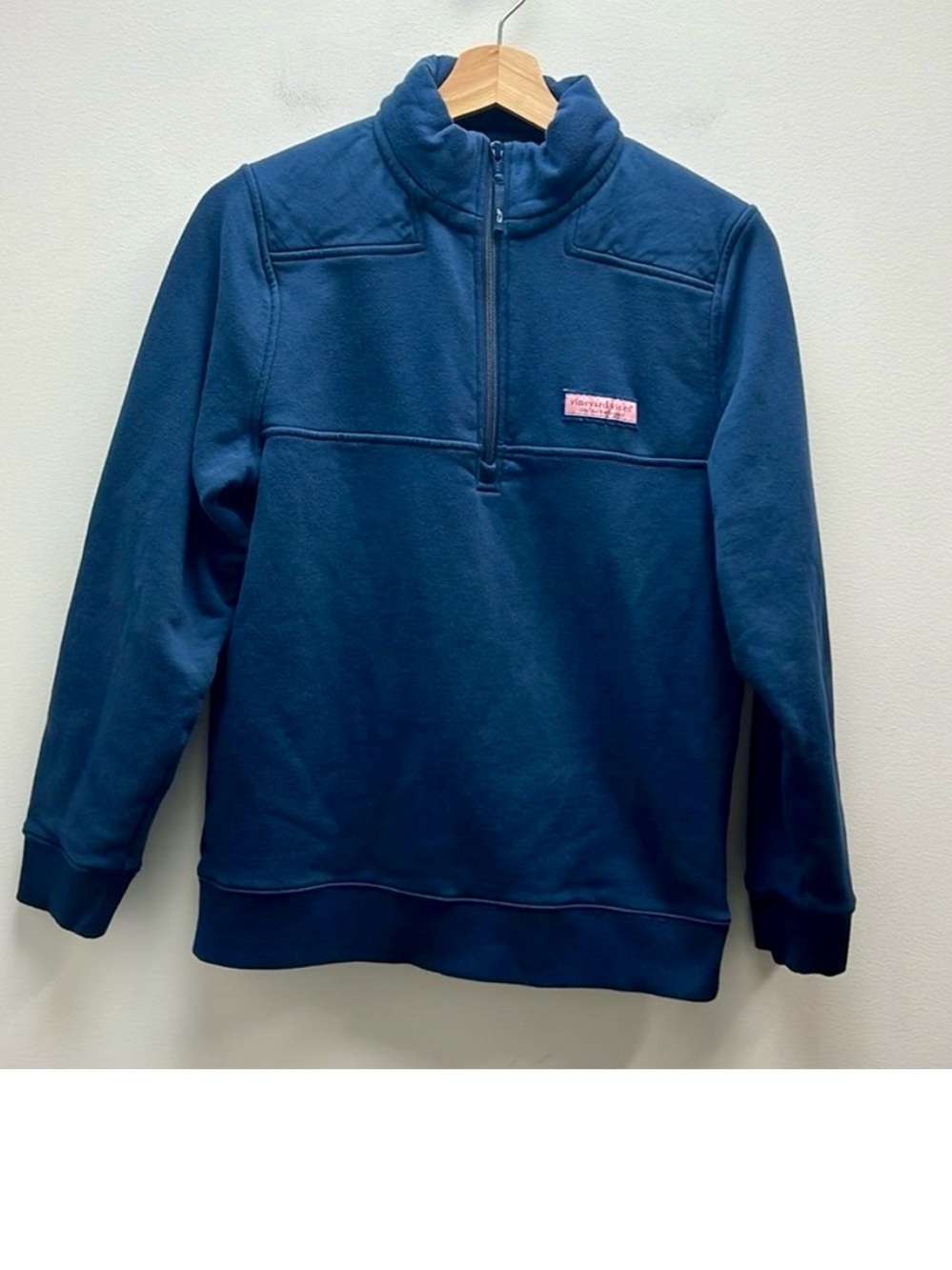 Vineyard Vines Shep Shirt Navy Blue Quarter Zip Sweatshirt Girls Large Classic